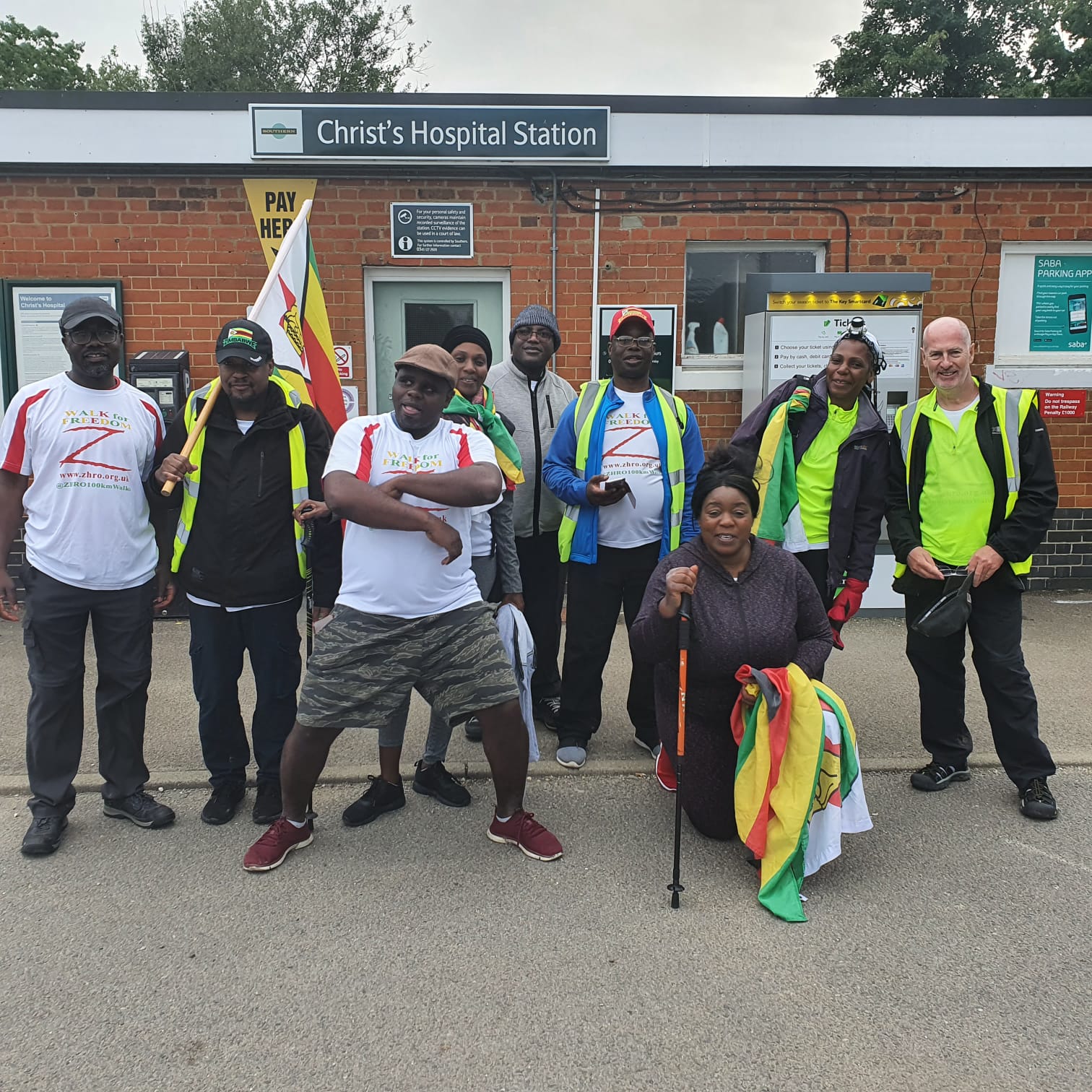 at the 40km mark at Christ's Hospital Rail Way Station